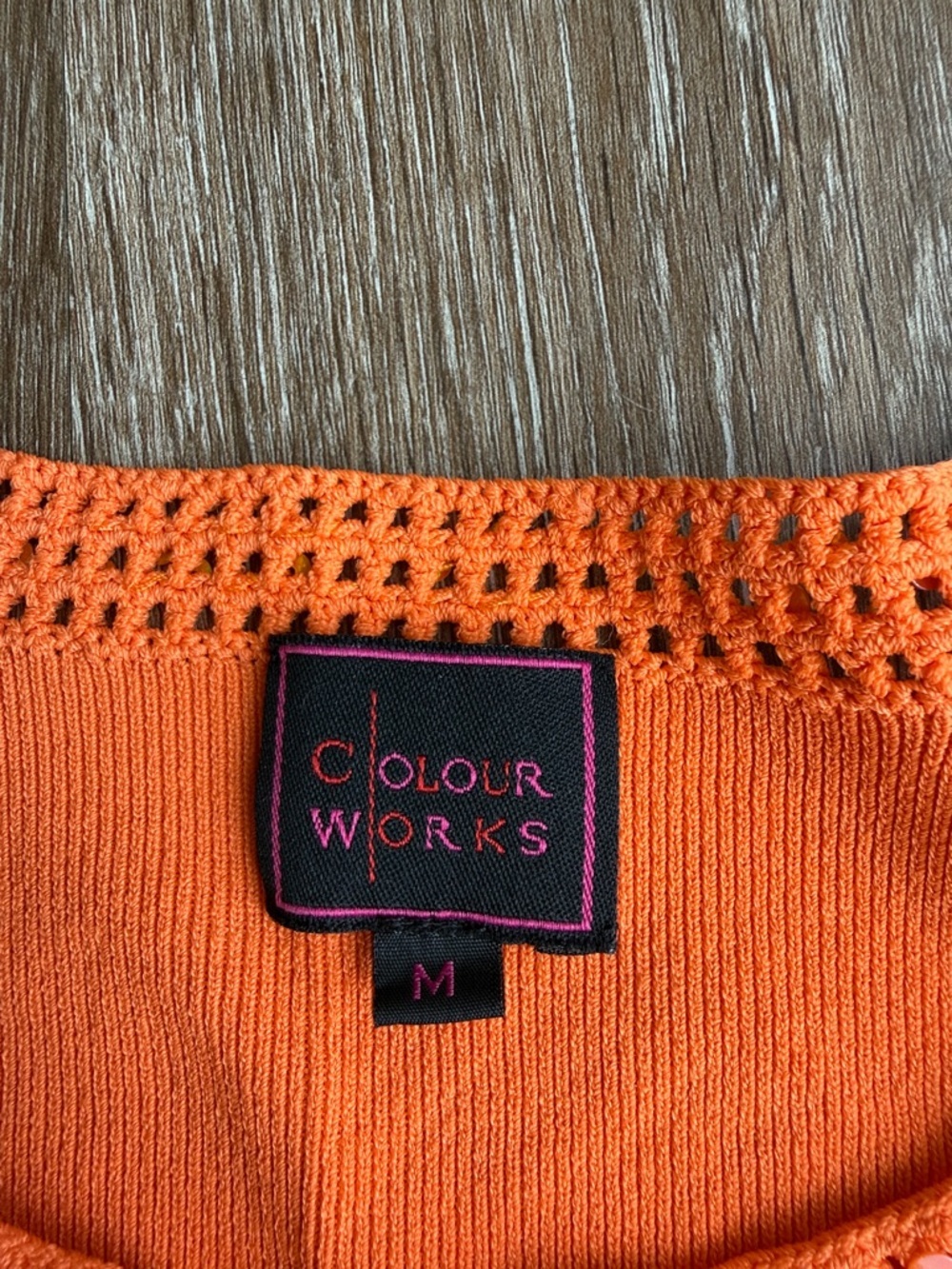 Orange Sequin Button-Up Cardigan - Picture 2 of 5